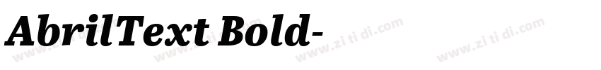 AbrilText Bold字体转换 AbrilText Bold字体转换